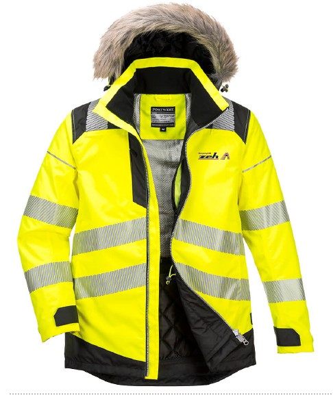 PW369 - PW3 Hi-Vis Winterparka, Gelb/Schwarz, 2XL