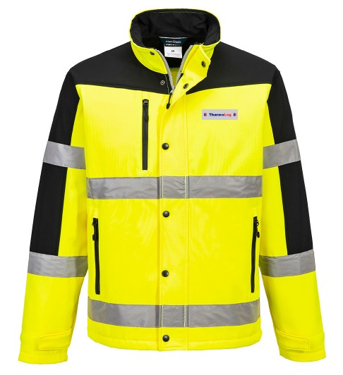 S429 - Hi-Vis Kontrast Softshelljacke, Gelb, 2XL